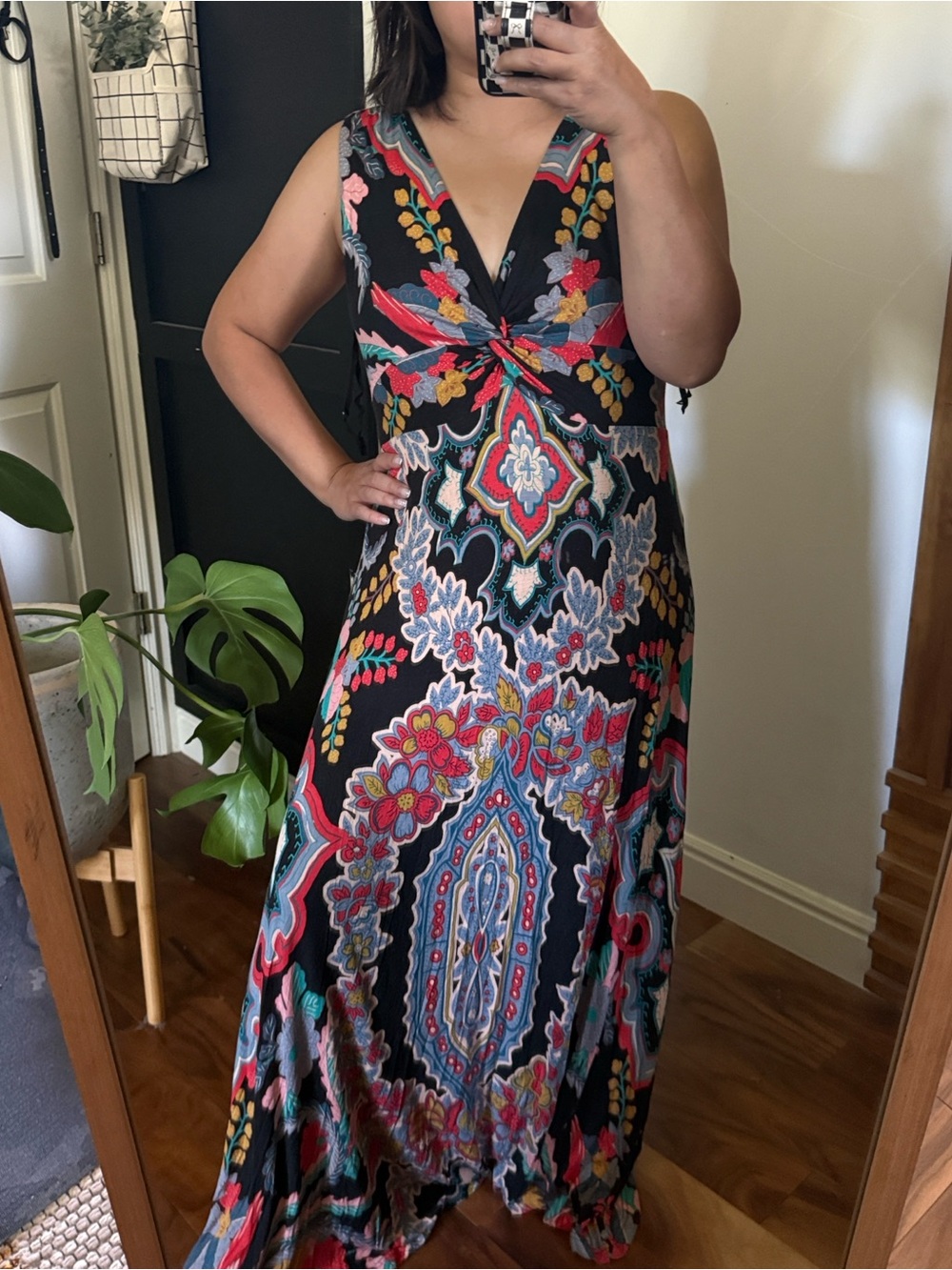 Anthropologie x Camille Floral Maxi Dress. L